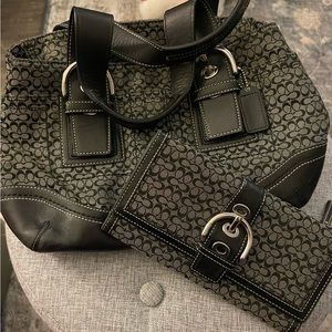 Coach y2k Handbag and wallet authentic vintage!